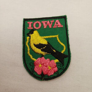 Vintage Iowa State Patch 80s Souvenir Travel Sew On